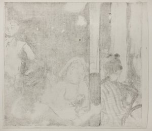 Bir Kafenin önündeki kadınlar, akşam, 1877 dolayları (fildişi dokuma kağıt üzerinde tek tip aynı kökenli) by Edgar Degas