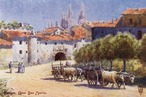 Kuzey İspanya: Burgos, Arco San Martin (renkli taş) by Edgar T. A. Wigram