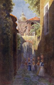 Kuzey İspanya: Caceres, Eski Şehir Surları İçinde (renkli taş) by Edgar T. A. Wigram