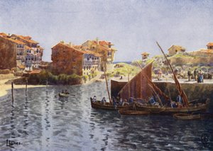 Kuzey İspanya: Llanes, The Harbour (renkli taş)