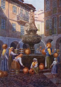 Kuzey İspanya: Lugo, Fuente de San Vicente (renkli taş)