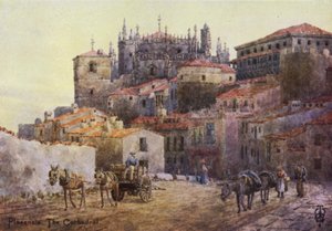 Kuzey İspanya: Plasencia, Şehir Surları ve Katedral (renkli taş) by Edgar T. A. Wigram