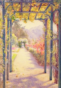 Bir İtalyan Pergola (kağıt üzerine sulu boya) by Edith Helena Adie