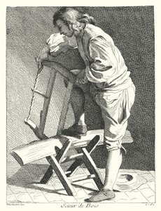 Ahşap Testere (gravür) by Edmé (after) Bouchardon