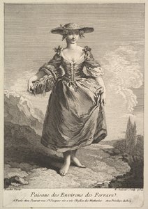 Ferrara Çevresinden Köylü Kadın, 1734. by Edme Jeaurat