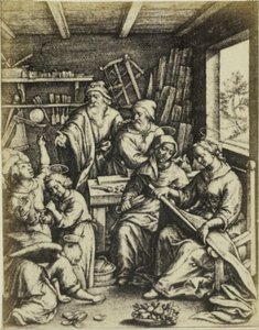 Fotoreproductie van de gravure Sabun köpüğü kapı Hieronymus Wierix Sabun Köpüğü (nesne üzerindeki başlık) by Edmond Fierlants