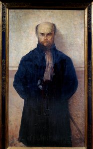 Paul Verlaine'in portresi (1844 - 1896) Fransız şair ve yazar. Edmond Francois Aman Jean tarafından yapılan boyama (Aman-Jean, Amand Jean, Aman-Jean
