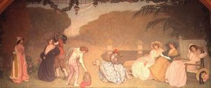 Açık Hava Tiyatrosu İzleyen Genç Kızlar by Edmond François Aman Jean