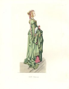 bekleyen Flaman bayan by Edmond Lechevallier Chevignard
