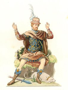 Antika bir kostüm giyen Fransız beyefendi by Edmond Lechevallier Chevignard
