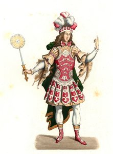 Fransa Kralı XIV.Louis, güneş kralı (1638-1715), dans kostümü içinde