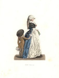 Genç kadın ve küçük çocuk, Fransa by Edmond Lechevallier Chevignard