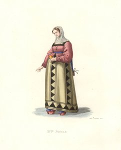 Burgos Kadını, İspanya by Edmond Lechevallier Chevignard
