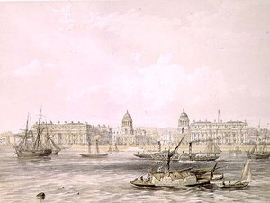 Greenwich Hastanesi, Thomas Picken (fl.1838-d.1870), pub tarafından oyulmuş. 1852, Lloyd Bros. & Co. (litografi) by Edmund (after) Walker