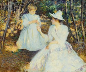 Çam Ormanında Anne ve Çocuk by Edmund Charles Tarbell