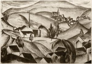 Evler ile manzara by Edmund Fabry