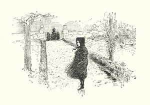 Charlotte Bronte (lito) tarafından Jane Eyre için illüstrasyon