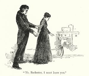 Charlotte Bronte (lito) tarafından Jane Eyre için illüstrasyon