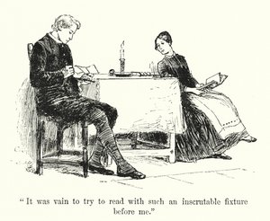 Charlotte Bronte (lito) tarafından Jane Eyre için illüstrasyon by Edmund Henry Garrett