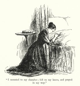 Charlotte Bronte tarafından Jane Eyre için illüstrasyon (lito)