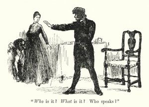 Charlotte Bronte tarafından Jane Eyre için illüstrasyon (lito) by Edmund Henry Garrett