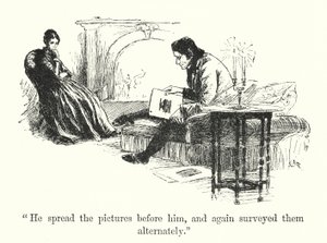 Charlotte Bronte (lito) tarafından Jane Eyre için illüstrasyon