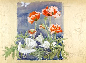 Peace c1920 (kağıt üzerine guaj boya) by Edmund Hunter