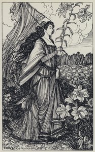 Tennyson, A Dream of Fair Women ve Diğer Şiirler için İllüstrasyon by Edmund Joseph after Sullivan