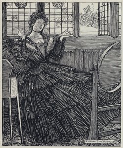Tennyson, A Dream of Fair Women ve Diğer Şiirler için İllüstrasyon by Edmund Joseph after Sullivan