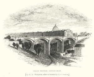 Dean Bridge, Edinburgh (gravür)