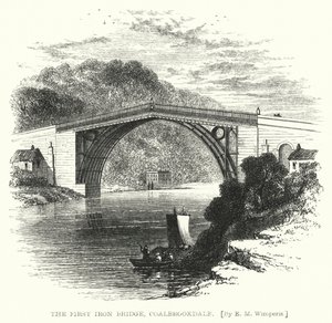 İlk Demir Köprü, Coalbrookdale (gravür)