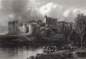 R. Hinshelwood tarafından kazınmış Chepstow Kalesi, Cassell und Company Ltd tarafından basılmıştır by Edmund Morison Wimperis