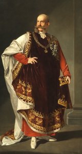 İmparator Franz Joseph I, Altın Post Nişanı'nın regalia'sında by Edmund Pölz