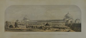 1862 Uluslararası Sergisi, Kraliyet Bahçıvanlık Derneği Bahçelerinden Kuzey Cephesi, 1862 by Edmund Walker
