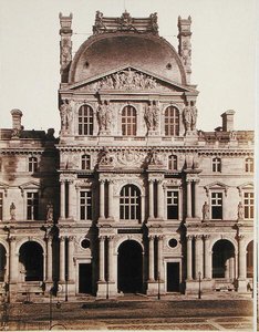 Louvre Pavilion Richelieu (s/b fotoğraf)