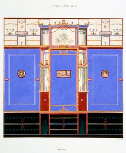 Duvar dekorasyonu, Dioscuri Evi, Pompeii by Edouard Clerievanse