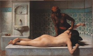 Masaj, hamam sahnesi, 1883.