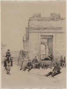 Dinlenen Askerler, 1878. by Jean Baptiste Edouard Detaille