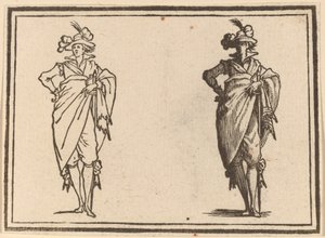 Elleri Kalçalarında Önden Bakılan Beyefendi by Edouard Eckman after Jacques Callot