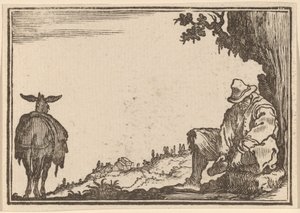 Ayakkabısını Çıkaran Köylü by Edouard Eckman after Jacques Callot