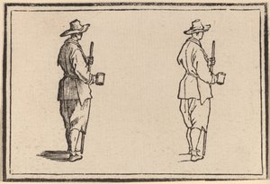 Bir Kupa ile Köylü by Edouard Eckman after Jacques Callot
