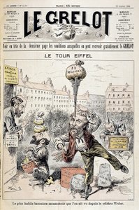 Mali skandallarla ilgili karikatür “” Eyfel Kulesi: ünlü Vivier