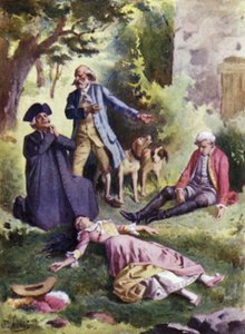 Ölü, ölü! dedi Sabır, İşte katil!. George Sand tarafından Mauprat için illüstrasyon