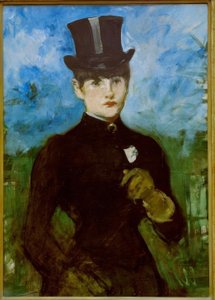 Amazon, mavi arka plan by Édouard Manet