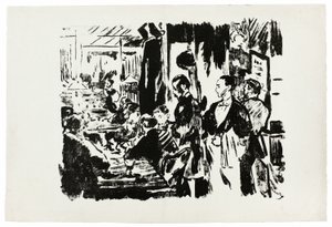 Kafede (yayınlanmamış plaka) by Édouard Manet