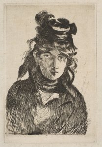 Berthe Morisot, 1872. by Édouard Manet