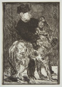 Oğlan ve Köpek, 1862. by Édouard Manet