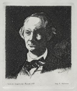Charles Baudelaire, 1869. by Édouard Manet