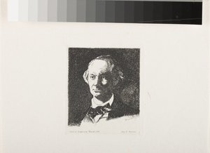 Charles Baudelaire, Tam Yüz III by Édouard Manet