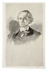 Charles Baudelaire, Tam Yüz III by Édouard Manet